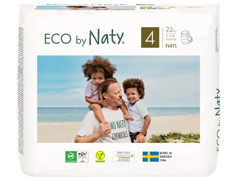 Подгузники-трусики Naty р.4, 8-15 кг 22 шт Швеция N