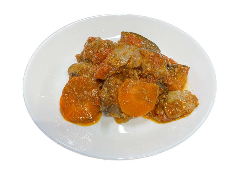 Печень с овощами