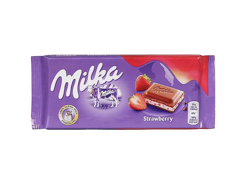 Шоколад Milka молочный Клубника и йогурт 100 гр Швейцария N
