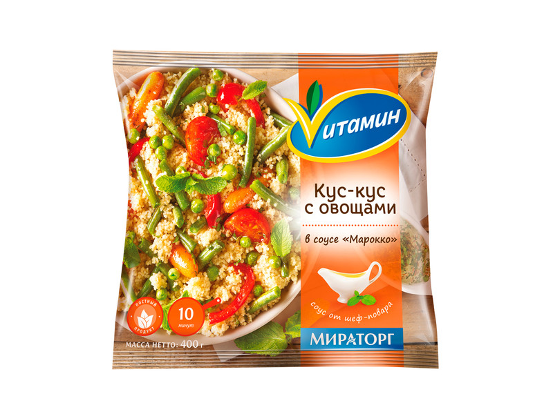 Кус-кус Мираторг Vитамин с овощами с/м 400 г Россия N