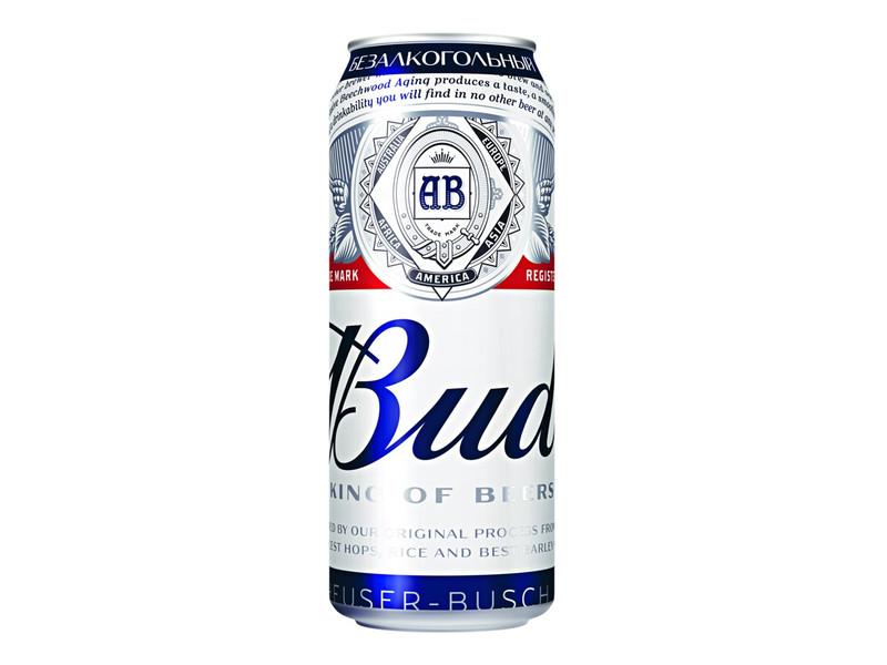 Пиво Bud безалкогольное ж/б 0,45 л Россия